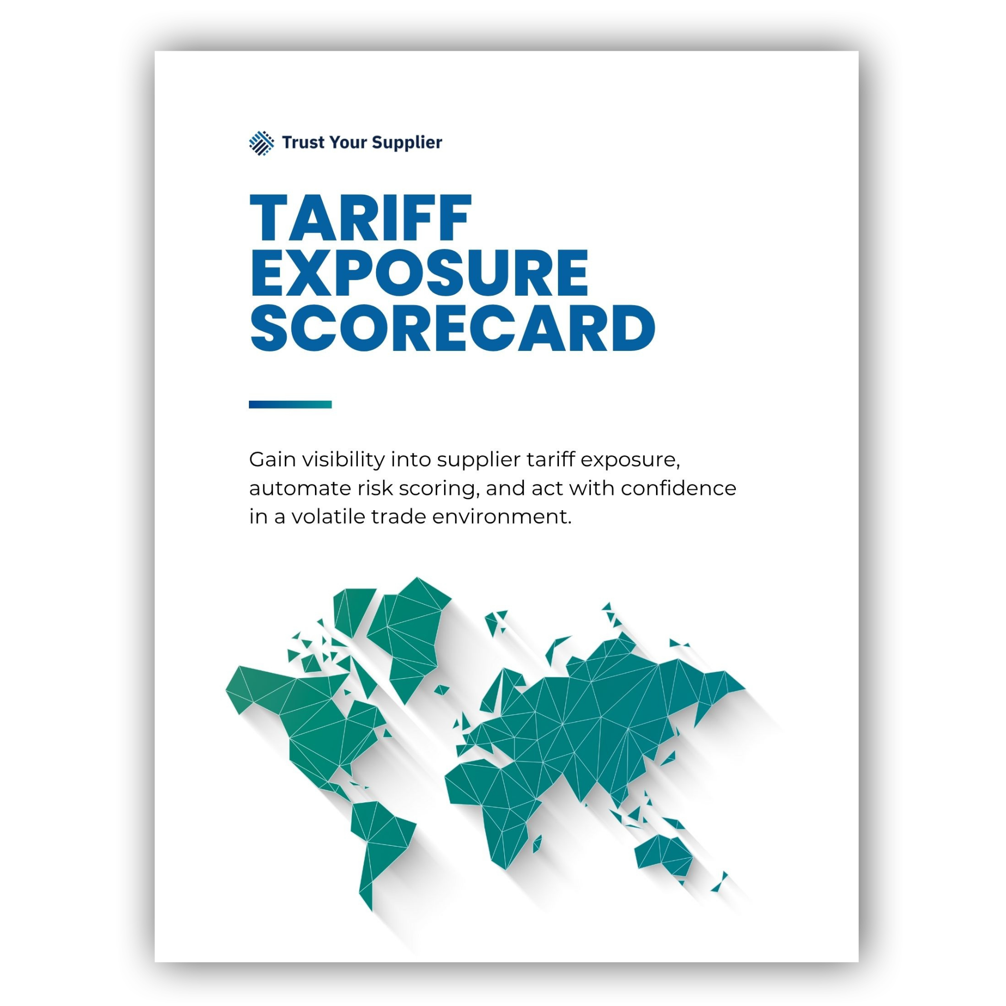 TYS Tariff Exposure Scorecard cover sheet.