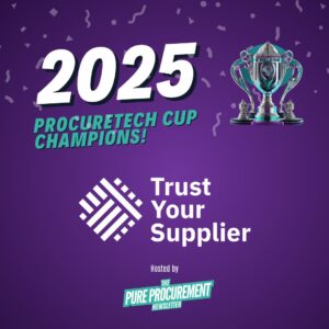 2025 ProcureTech Cup Champions are Trust Your Supplier.