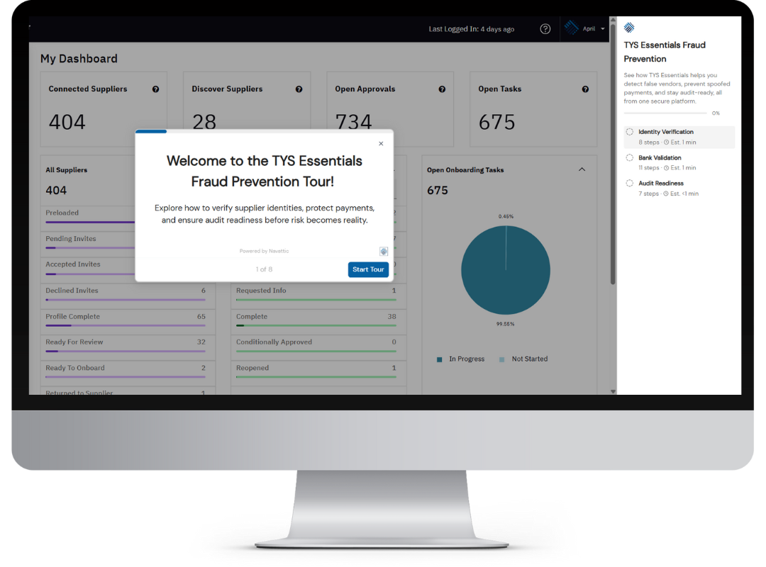image of tour start for fraud prevention workflow.