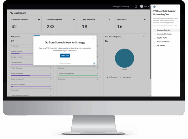 Image of tour start for onboarding workflow.